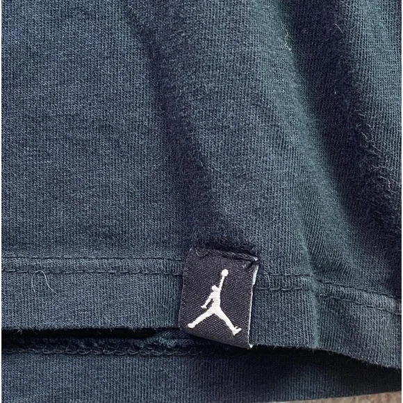Air Jodan Jumpman Shirt Mens Small Black Spell Out Logo Basketball Athletic - Picture 3 of 8